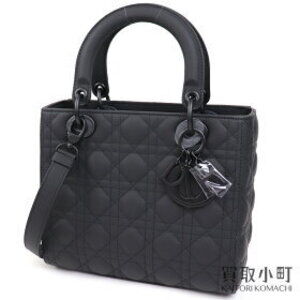 Dior Lady Bag Cannage Ultra Matte Calfskin Black Matelasse Handbag LADYDIOR